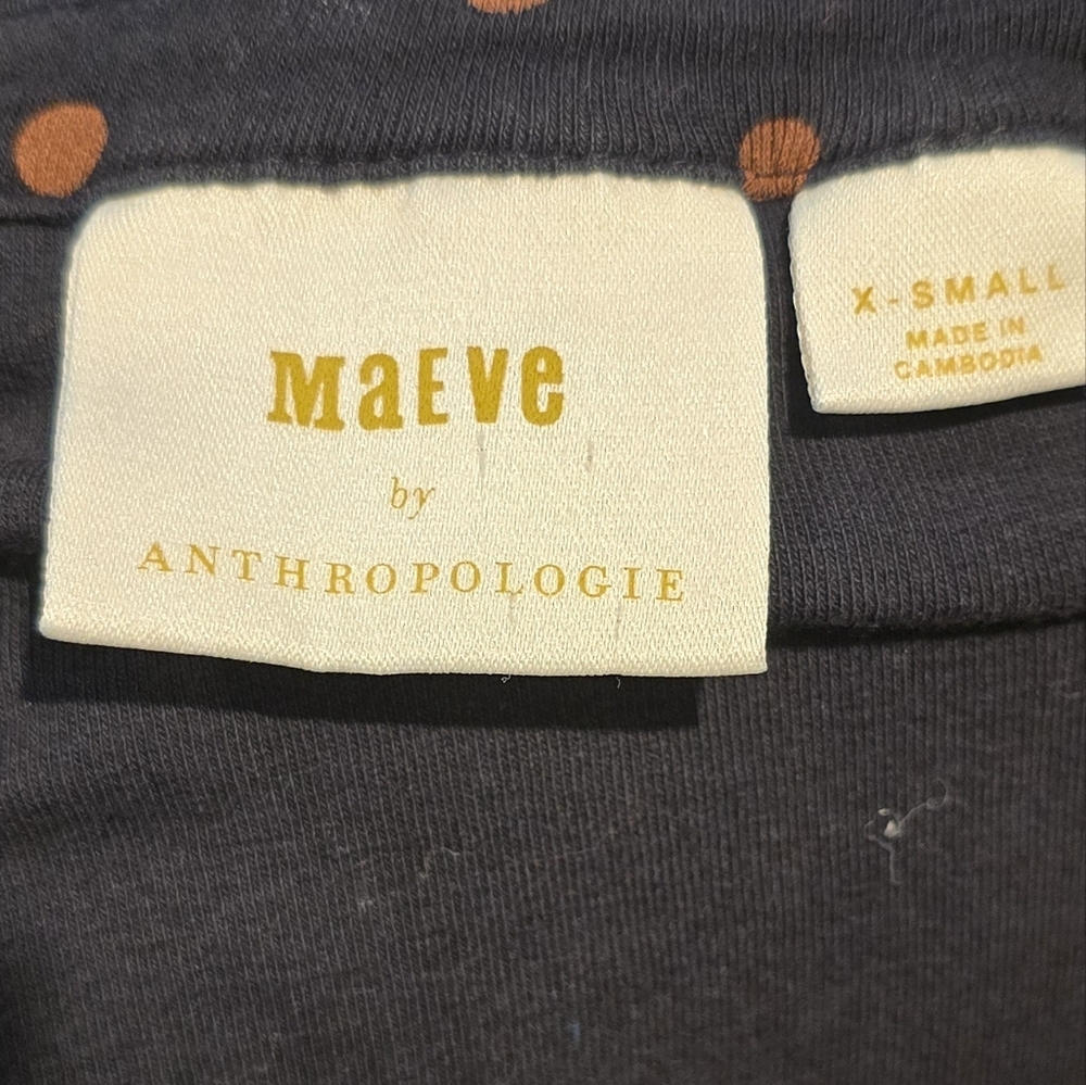 Maeve Polka Dot Ruched bottoned Down Fitted Blouse - Picture 7 of 7